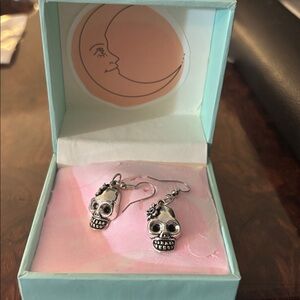 Silver Skull Earrings
